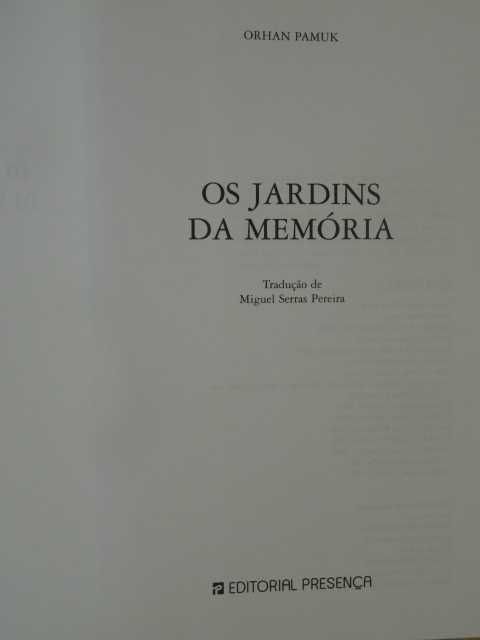 Os Jardins da Memória de Orhan Pamuk