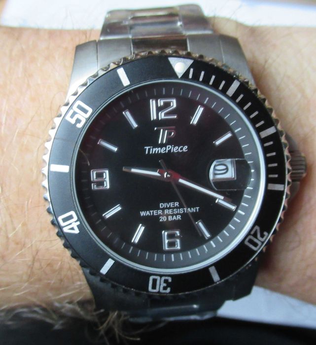 zegarek diver  200 m WR  stalowy