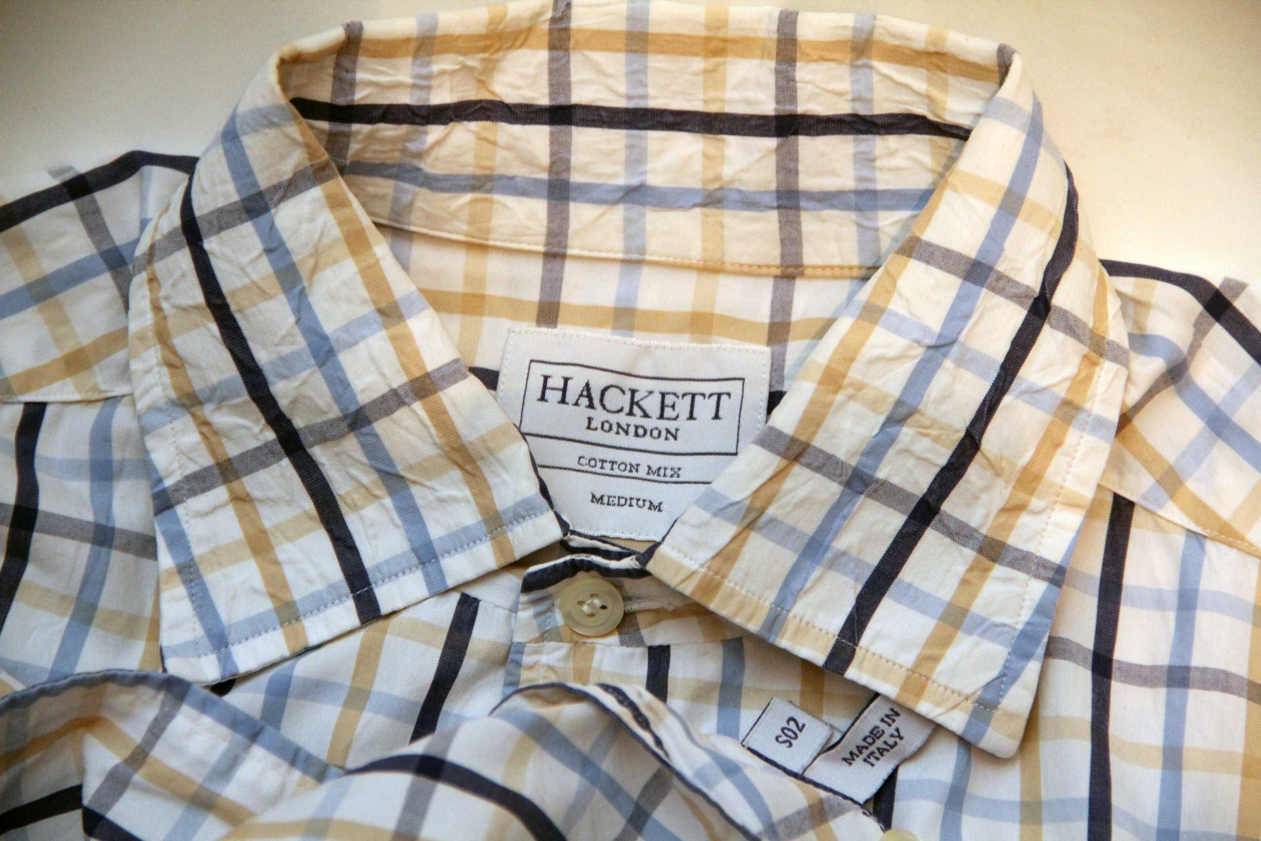 Hackett London cotton mix made in Italy рр M, рубашка из хопка