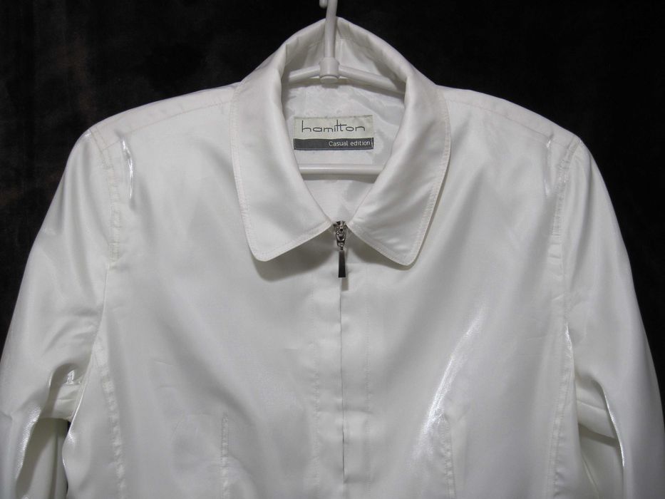 Ветровка Новая Белая Hamilton Бумажная этикетка Молния Подкладка р.52