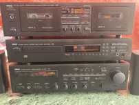 Zestaw Yamaha Amplituner RX-450,odtwarzacz CDX-550E,magnetofon Kx-W232