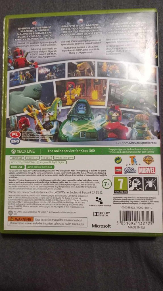 Gra LEGO Marvel Super Heroes Xbox 360, PL