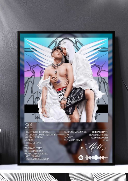 Mata < 33 plakat a3 w ramce obraz swag 100 dni młody matczak cd