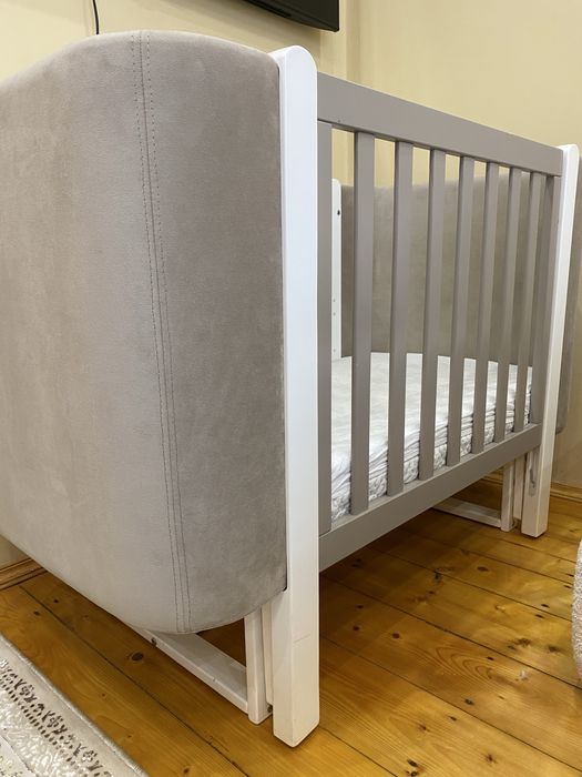 Дитяче ліжечко/ліжко верес монако біле/капучино