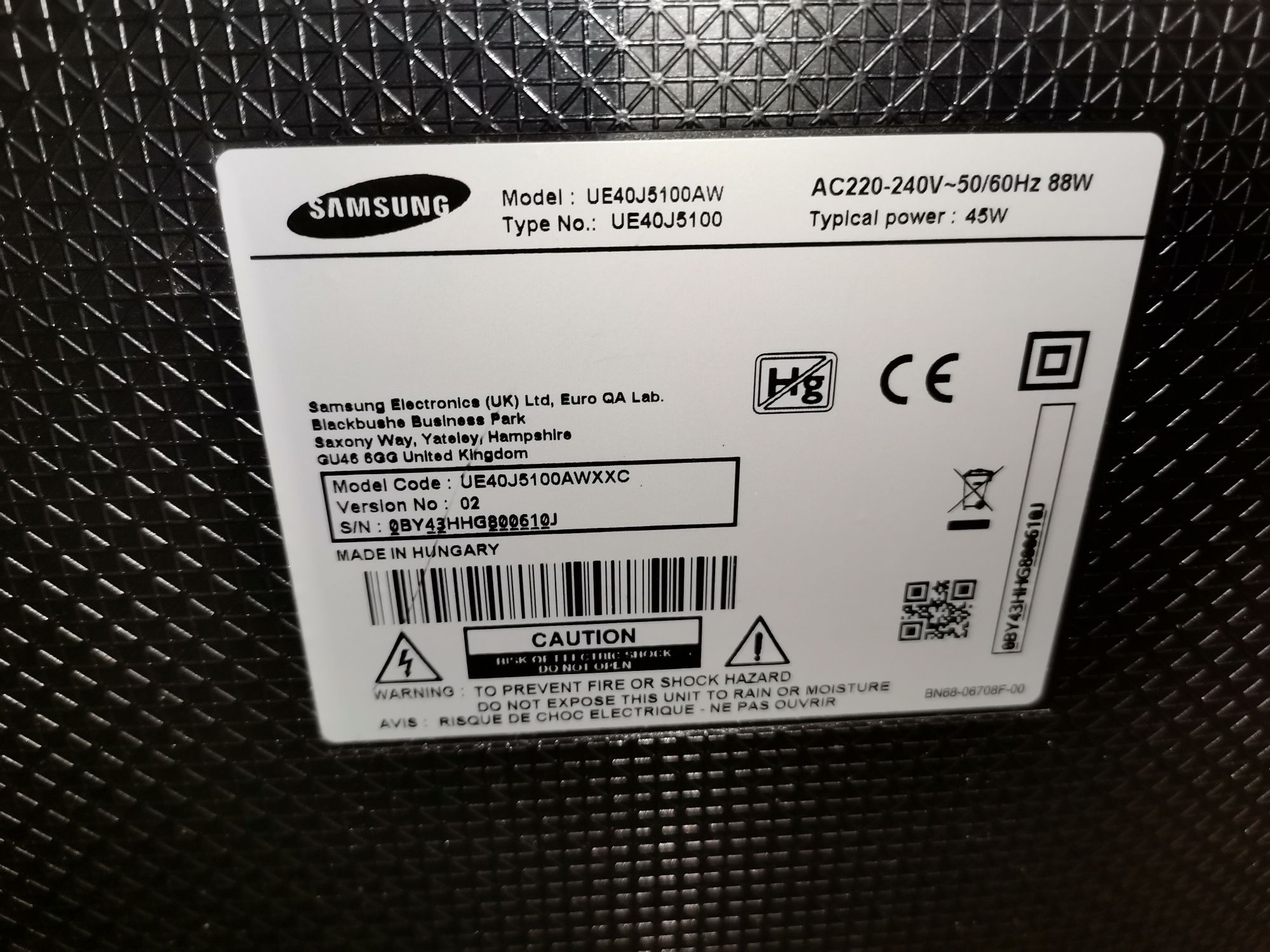 Tv Samsung ue40j5100aw