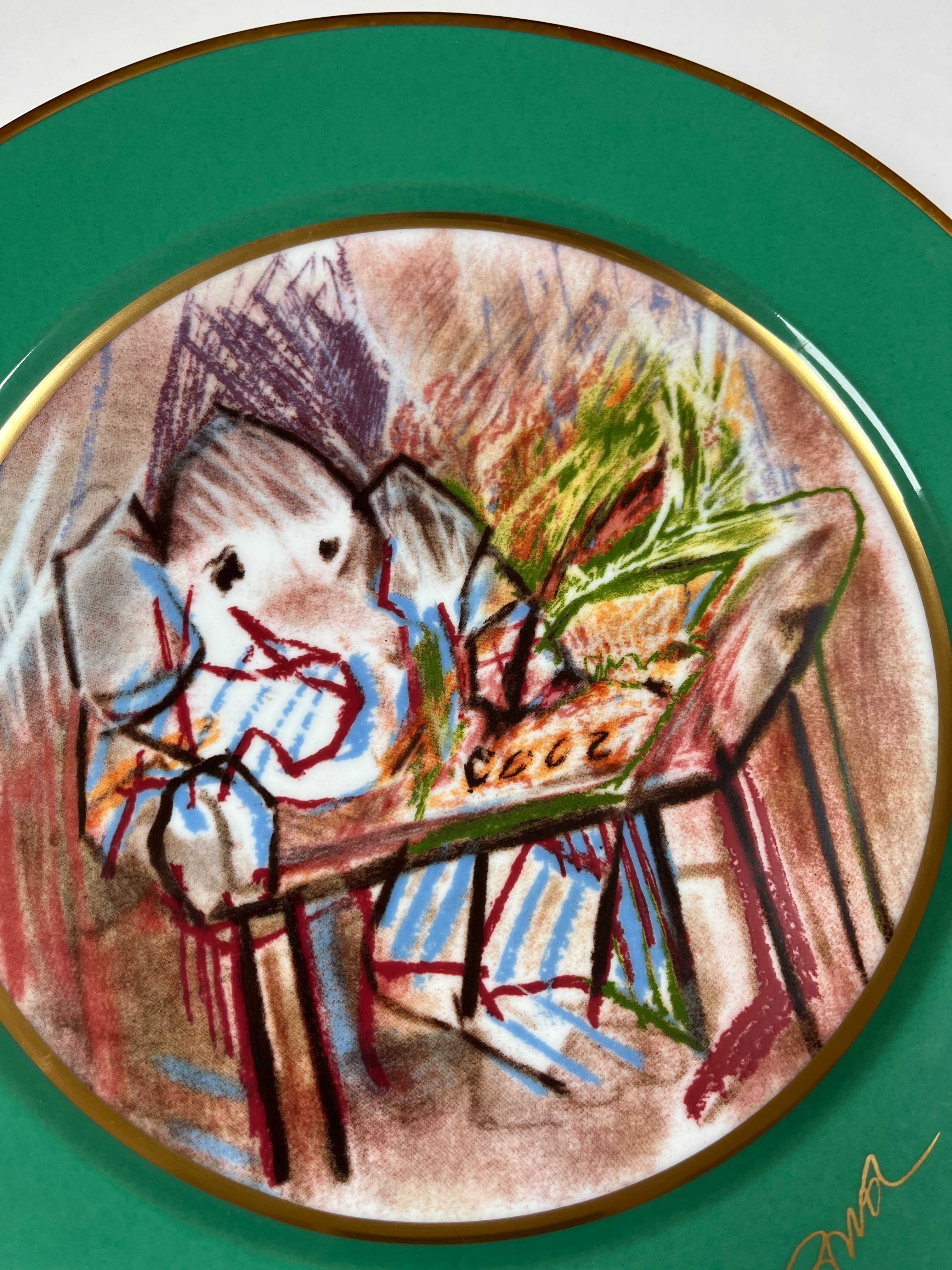 Júlio Pomar Prato em porcelana "o estudioso"