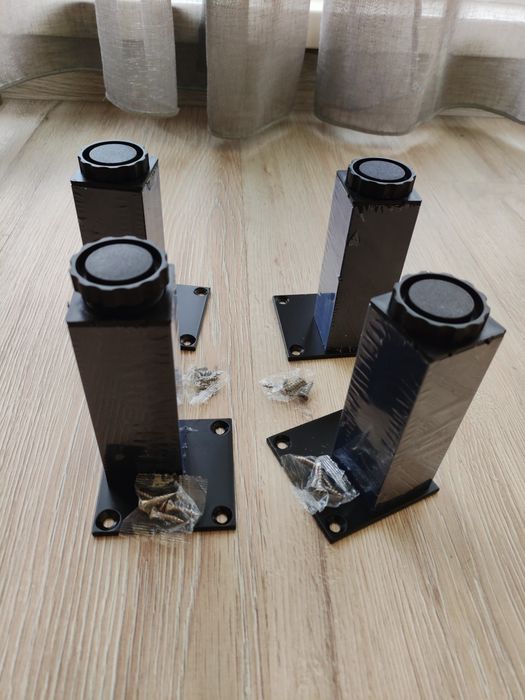 Ніжка меблева Farutti регульована чорний матовий