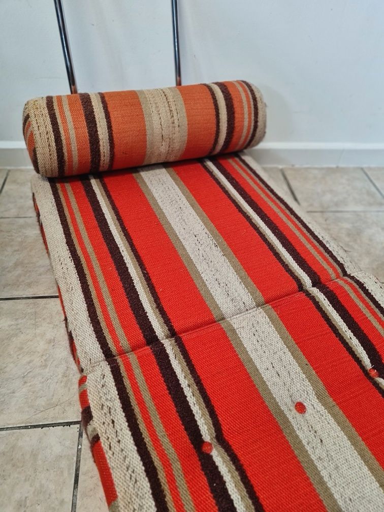 Fotel rozkładany, sofa jednoosobowa lata 70.vintage design,Mid-century