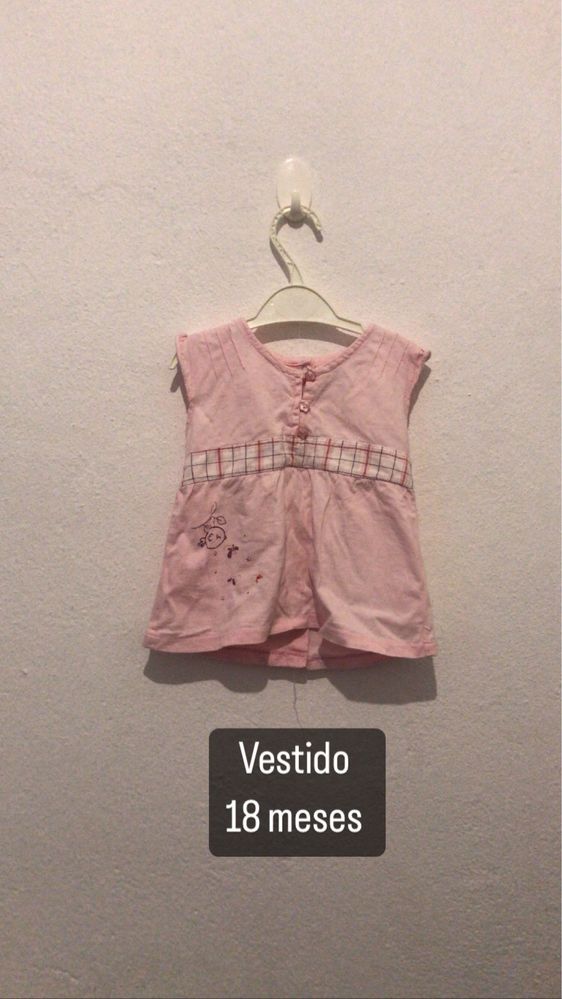 Vestido rosa bebe 18 meses