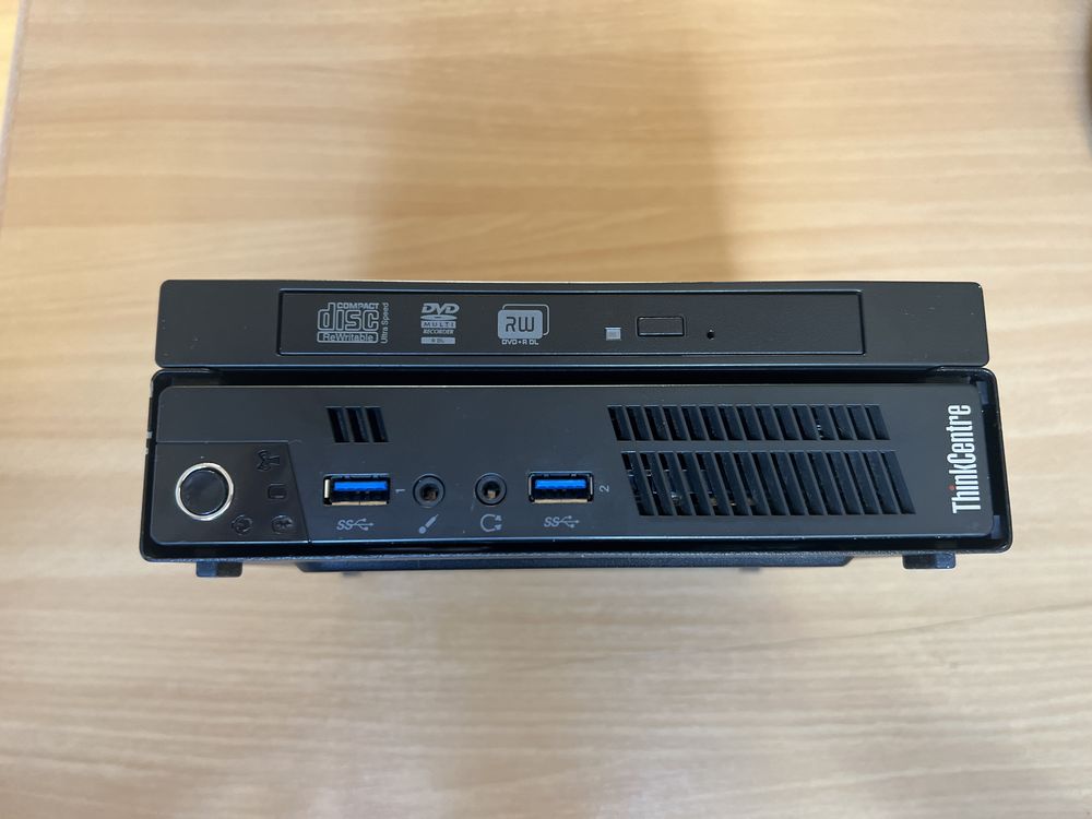 Serwer NAS lenovo m92p mini komputer, terminal + obudowa z cdrom ssd