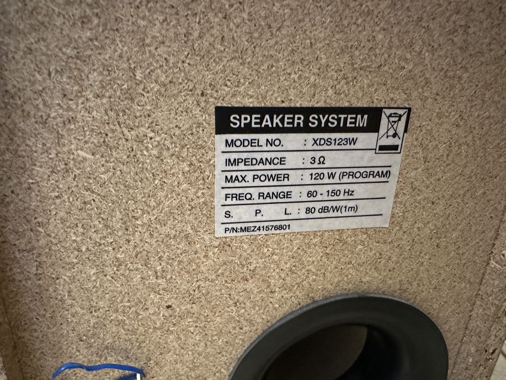 Subwoofer LG XDS123W +2x LG XDS123V