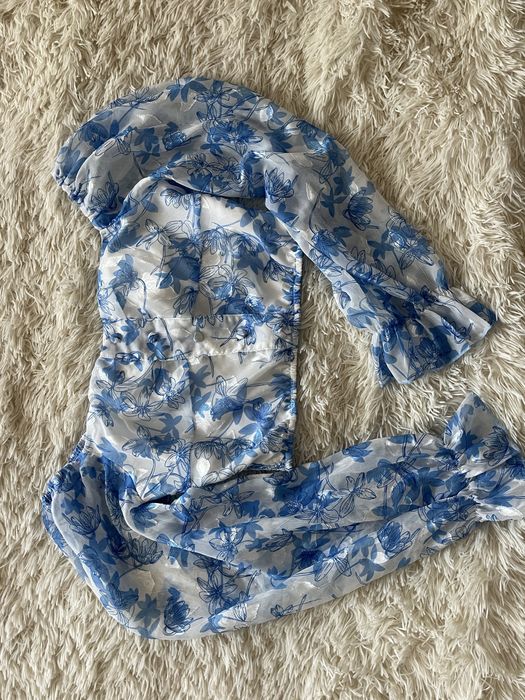 Топ Короткий З Рукавами Жіночий Розмір XS/S Блакитний