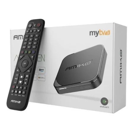 Box Android TV Amiko A11 Green – App MyTV3 Exclusivo