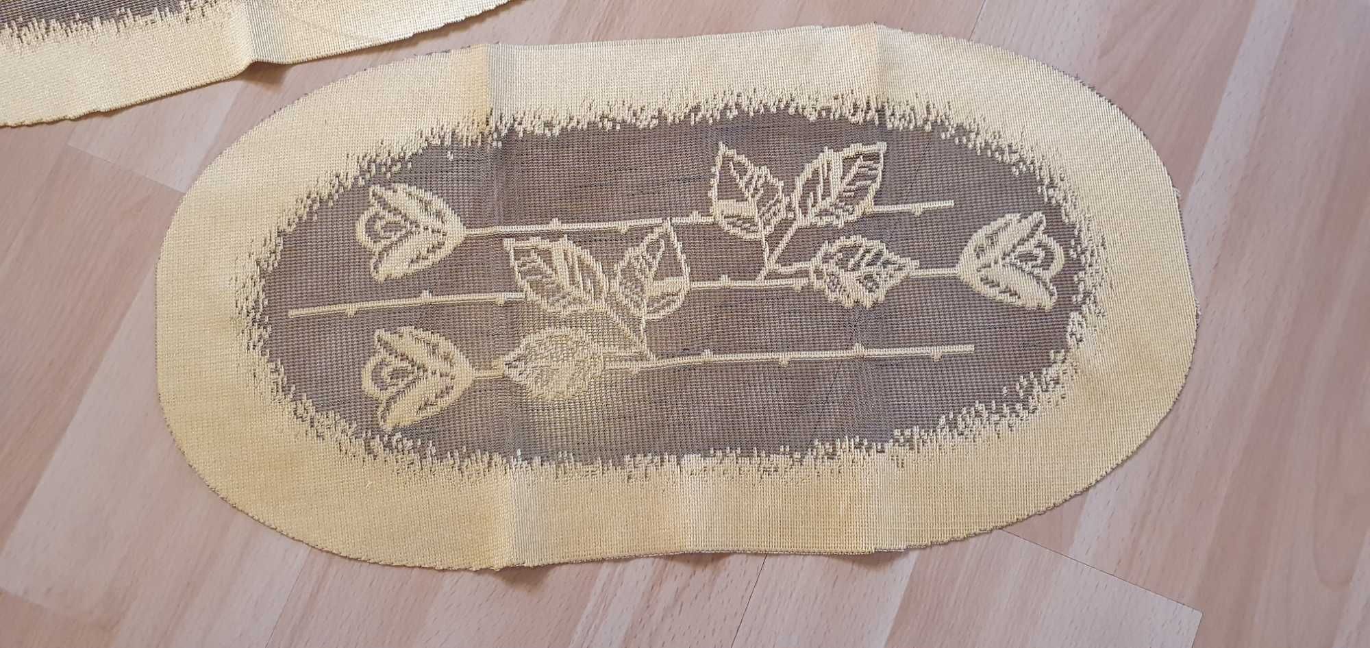 Zestaw 6 serwetek w kolorze złotym i miętowym 25x50cm