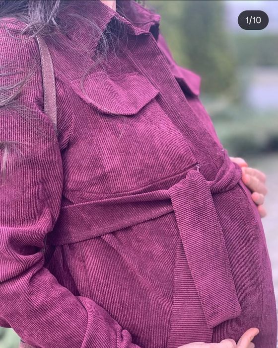 Костюм з м'якого вельвету для вагітних М