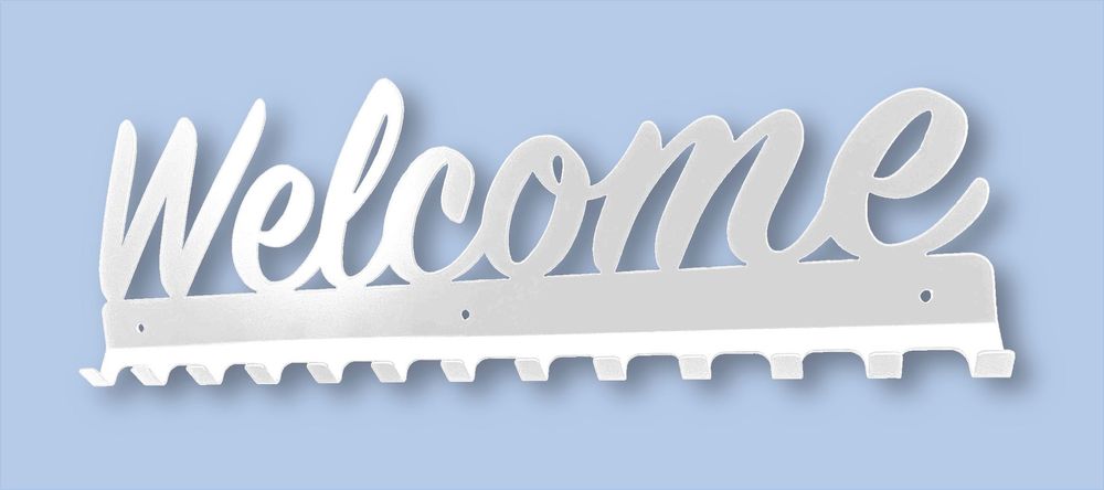 Wieszak ścienny na ubrania "Welcome" XXL -60 cm, 13 haczyków