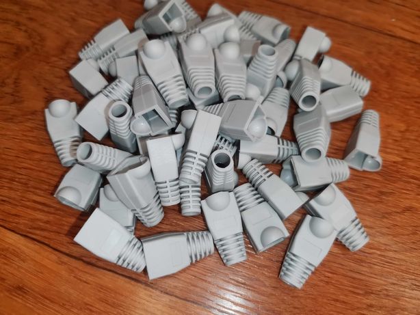 100 изолирующих колпачков для коннекторов RJ45 интернет кабеля