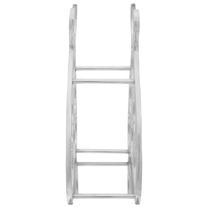vidaXL Stojak na wino srebrny 38 x 33 x 13 cm aluminium