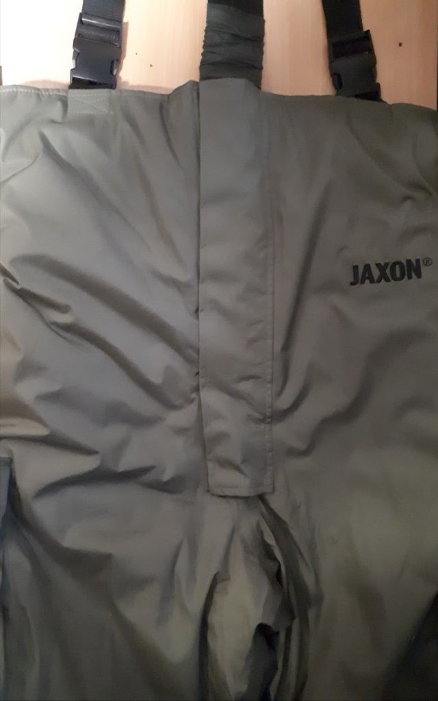 Spodnie oddychajace wędkarskie L zimowe ciepłe kombinezon Jaxon nowe