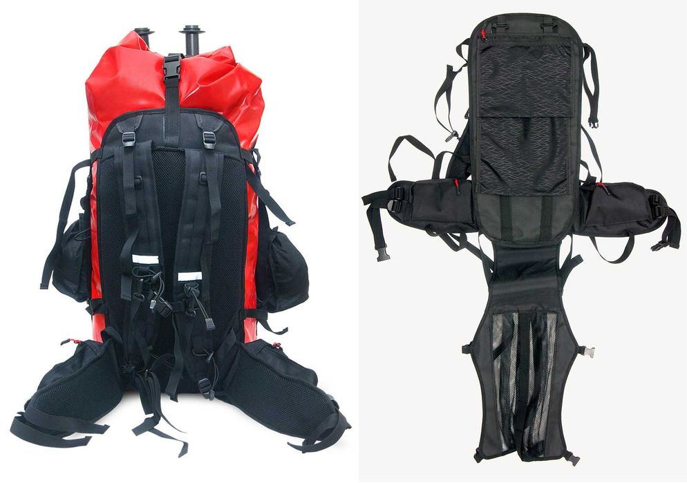 Plecak na packraft, kajak wodoszczelny wodoodporny duży z TPU 60l-80l