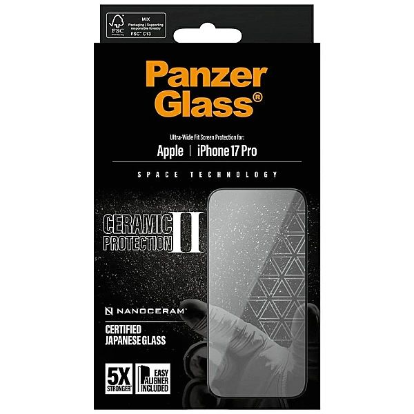 Szkło ceramiczne PanzerGlass Ceramic II Ultra-Wide Fit EasyAligner na