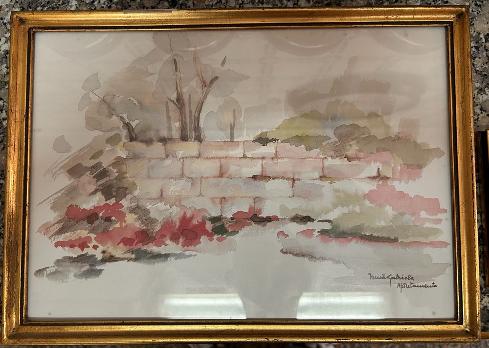 Vendo quadro em aguarela