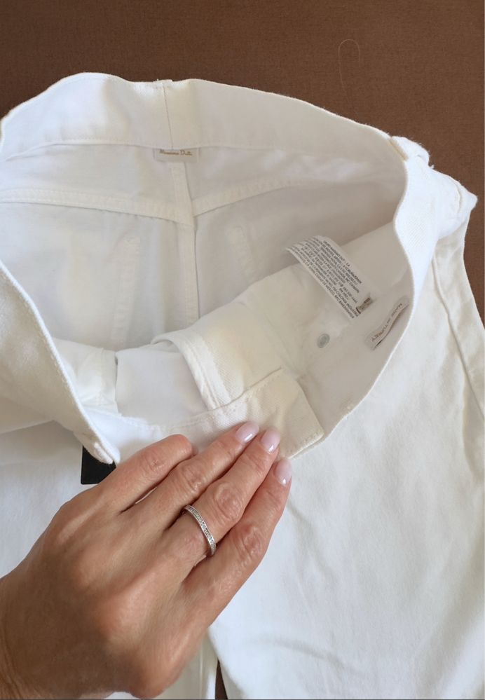 Шорти бермуди джинсові білі Massimo dutti 36