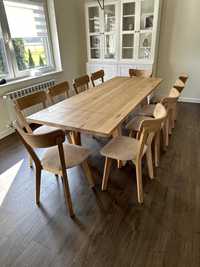 Stół z litego drewna dębowego 160x90 (+2x40 cm)