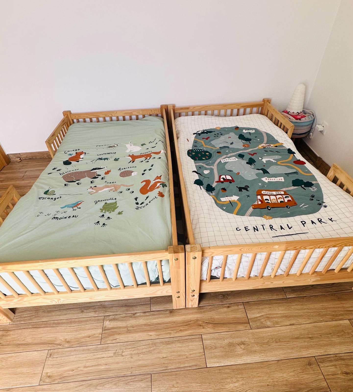 Cama de criança 1,80 * 0,90 madeira natural