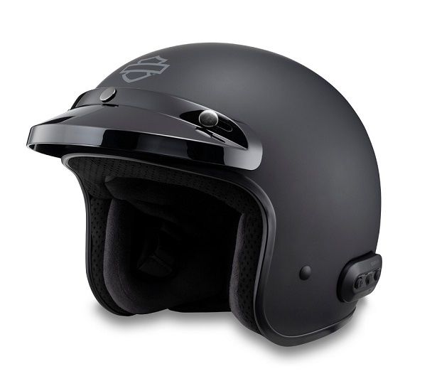 Kask Harley Davidson Fury 3/4 Bluetooth czarny mat rozm.S