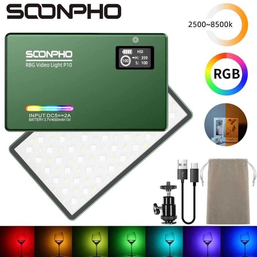 Накамерный LED осветитель Soonpho P10 RGB с аккумулятором 4400 mAh