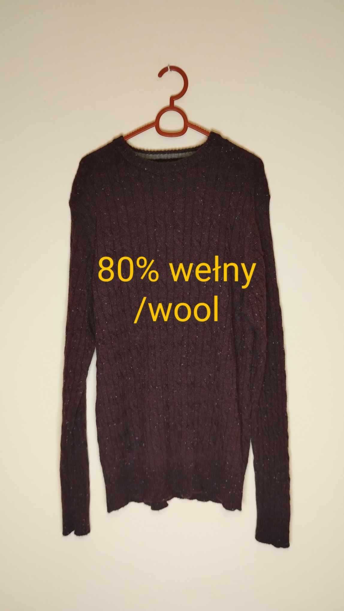 Sweter 80% wełna - rozmiar M