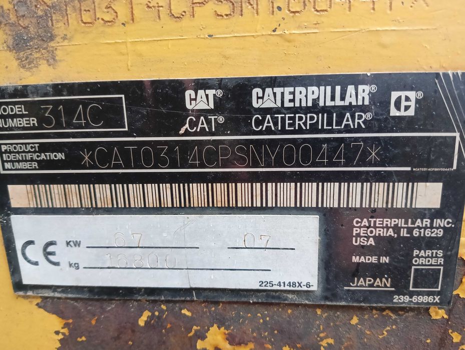 Cat 314 CL długie ramie