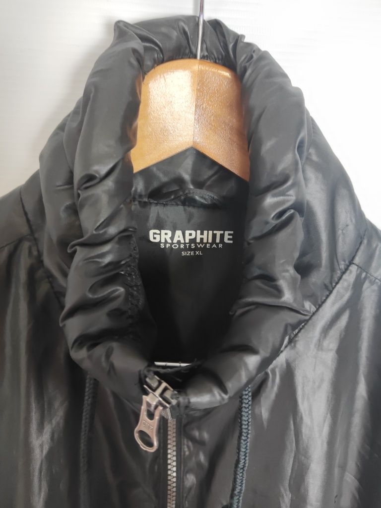 Czarna  Kurtka Damska z Kieszeniami  bez Kaptura Graphite Sports  Wear