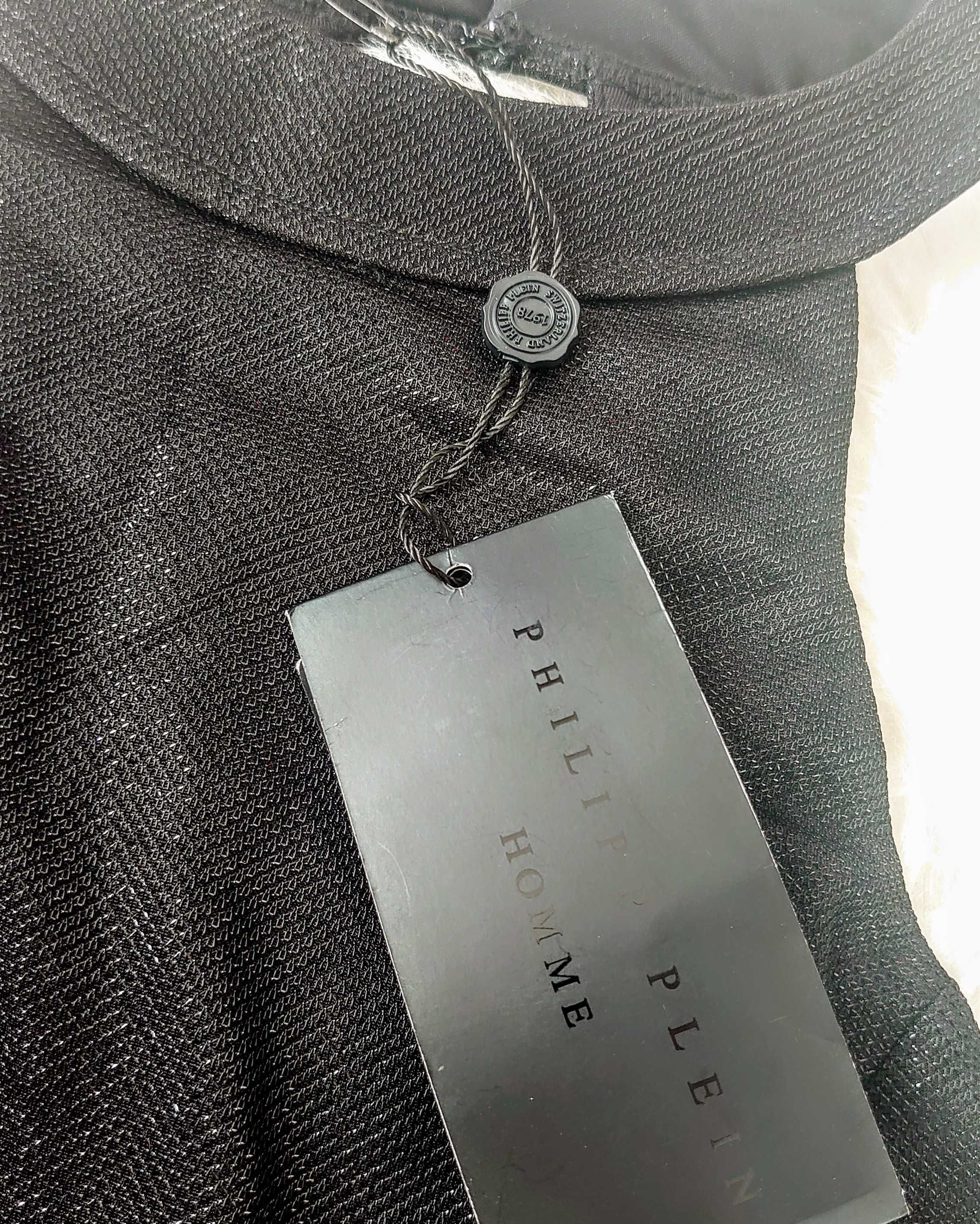 Philipp Plein PP sukienka czarna srebrna brokatowa cyrkonie sylwester