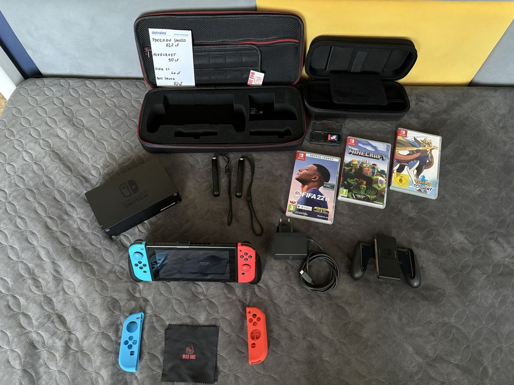 Nintendo switch v2 duży zestaw