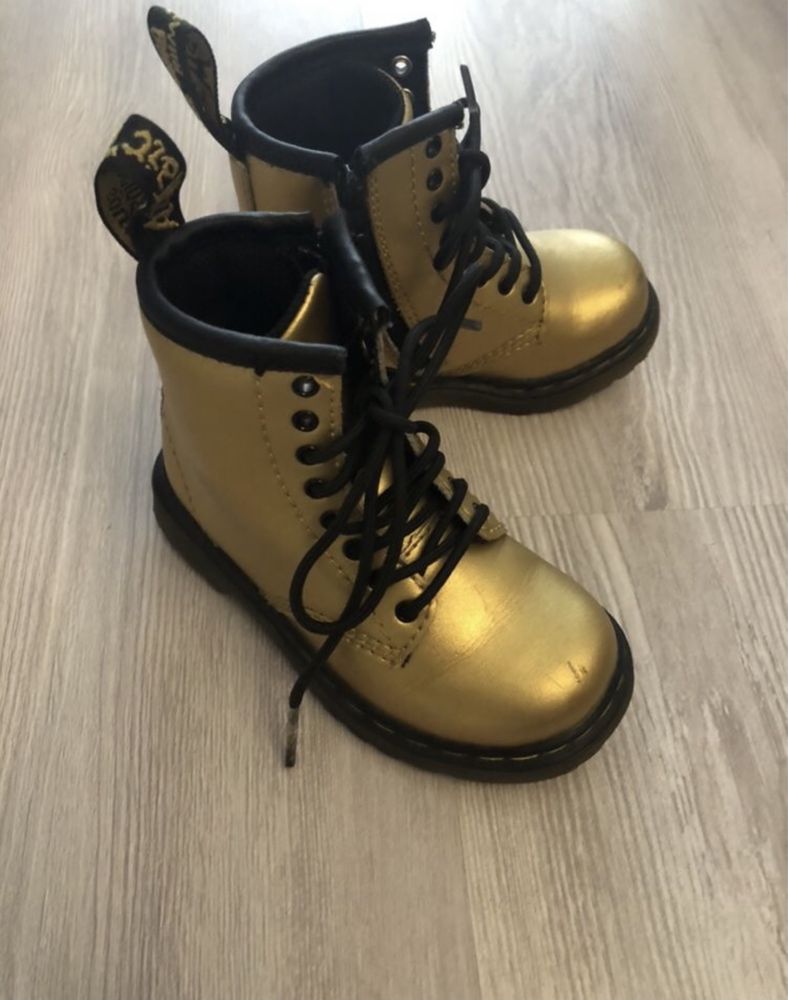 Złote botki dr. Martens dzieciece 100%oryginał