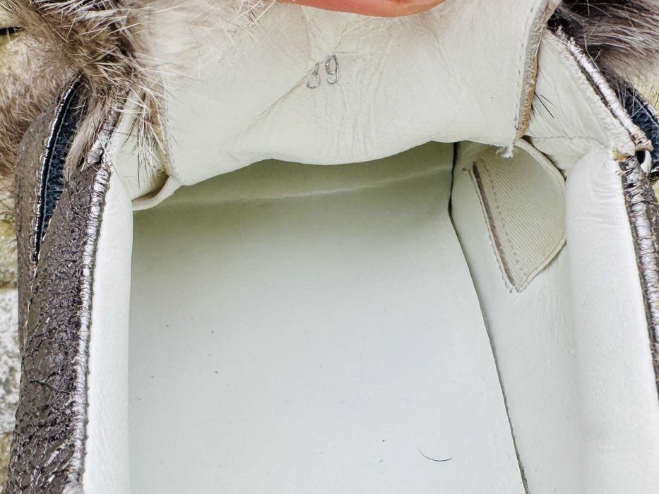 Жіночі оригінальні сліпони Moncler Silver Lucie Trainer with Rabbit