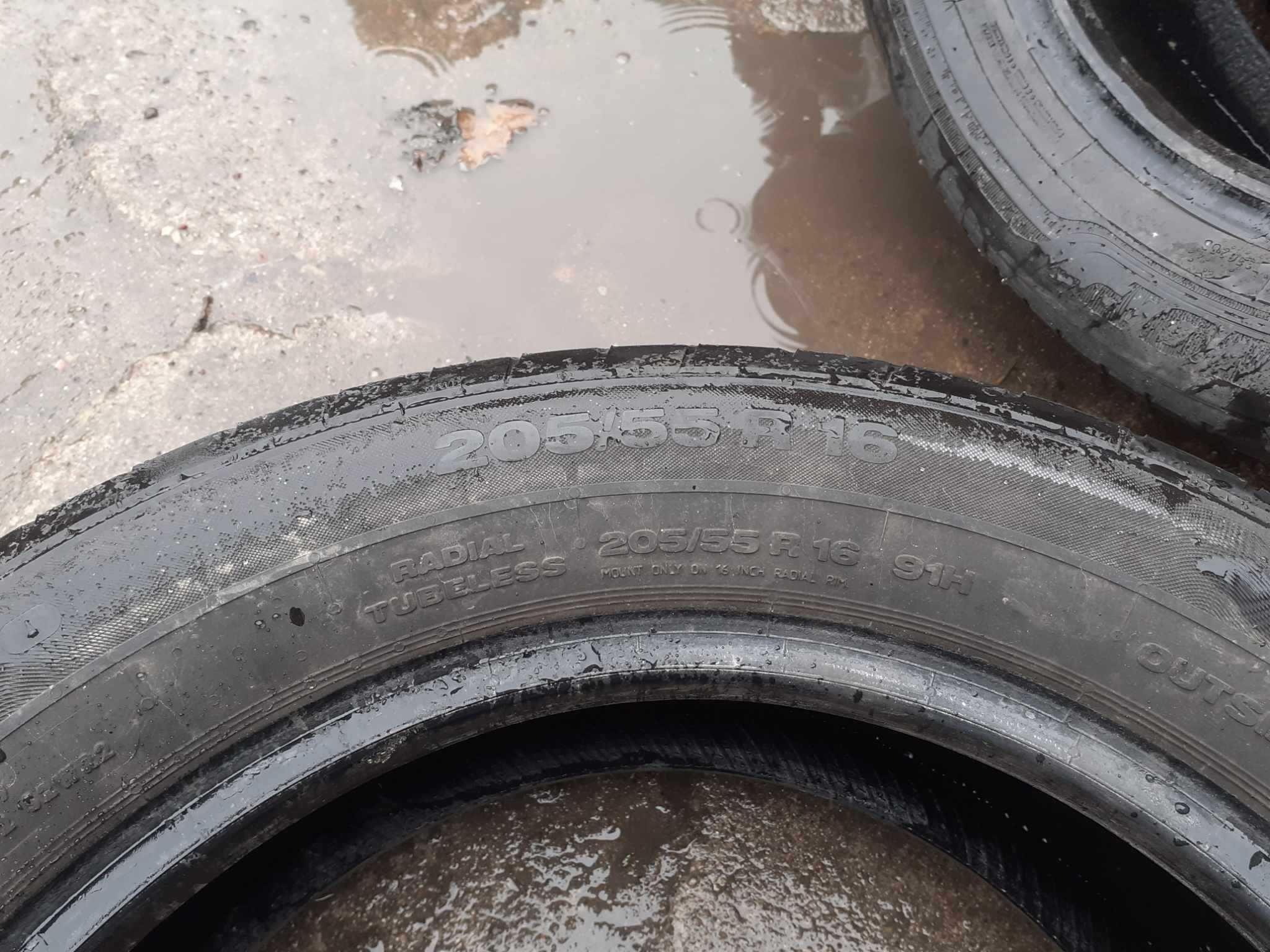 2x używane opony letnie 205/55 R16 CONTINENTAL 4.5mm - Możliwy montaż