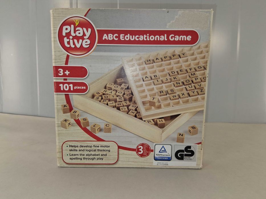 N172 Playtive Drewniana Gra Edukacyjna ABC Alfabet Klocki 101 Element.