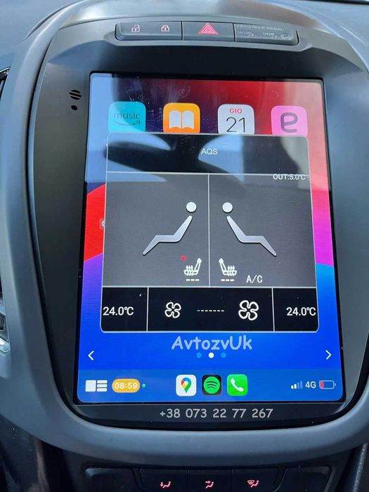 Магнитола ZAFIRA Opel Зафира Опель Tesla GPS USB TV CarPlay Android 14