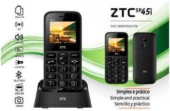 Telemóvel Sénior ZTC SP45I BK