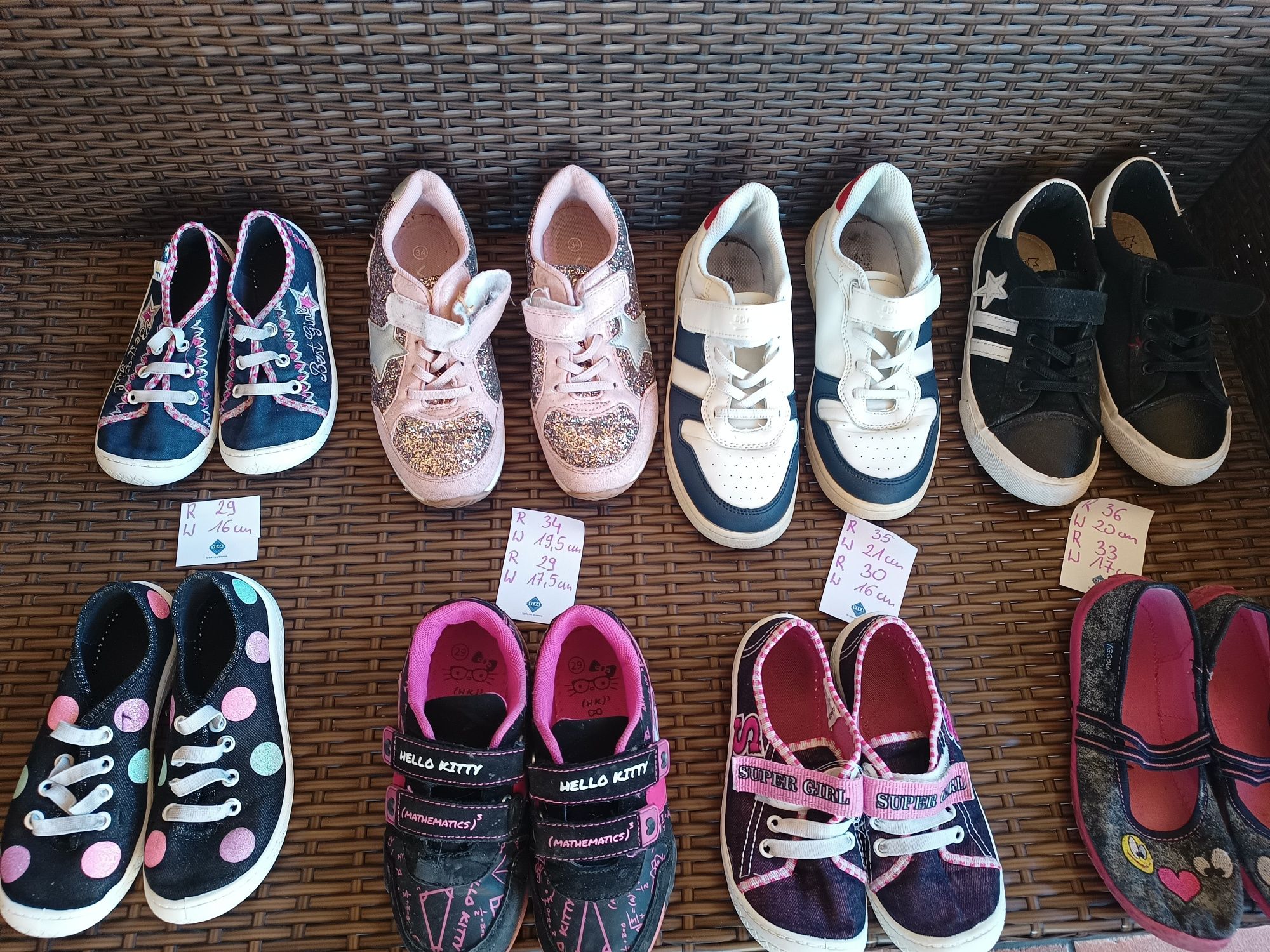 Buty, trampki, adidasy dla dziewczynki różne rozmiary29,30,33,34,35,36