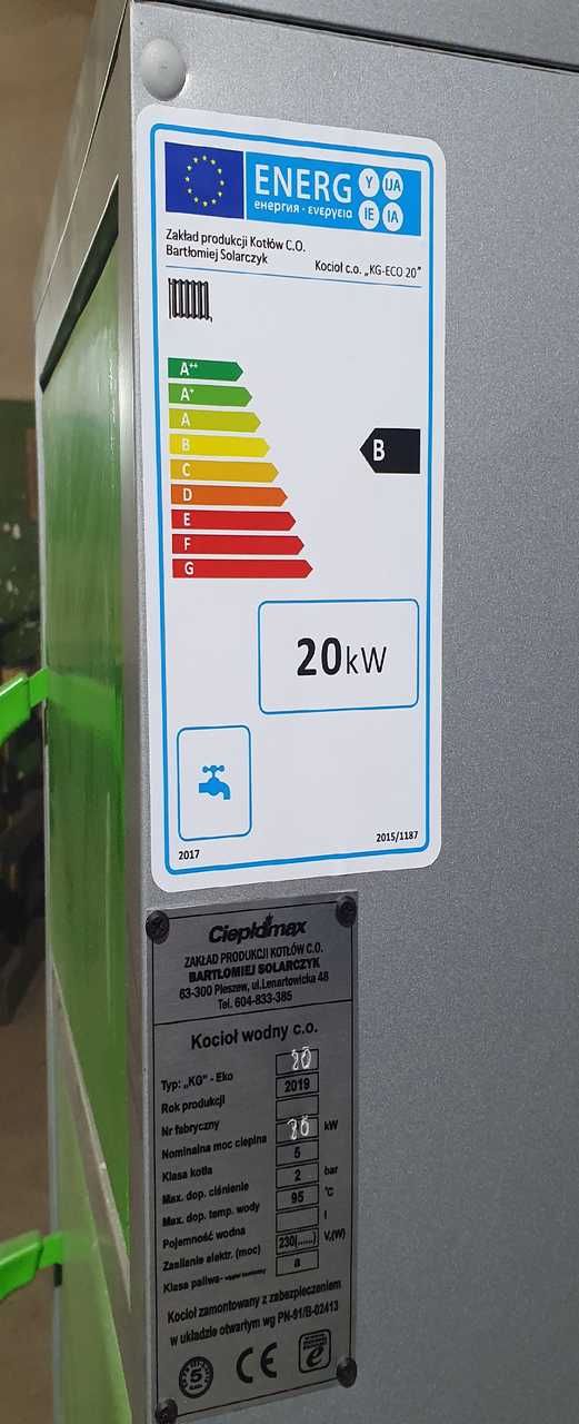 Kocioł piec kotły z podajnikiem EKOGROSZEK 20KW 150m2 5KLASA 5lat GW