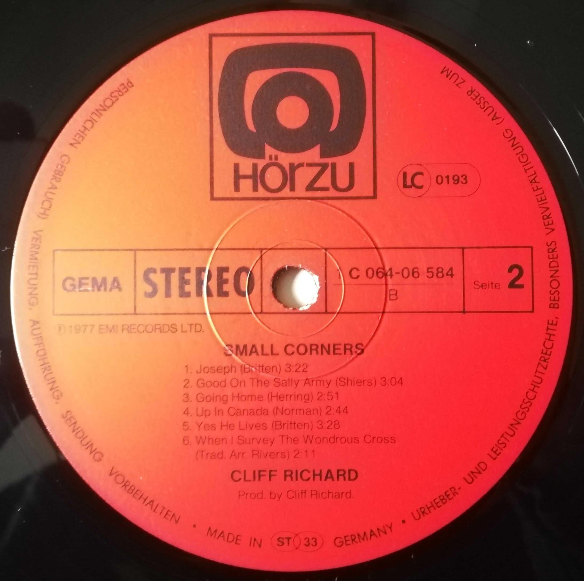 Cliff Richard - Small Corners - płyta winylowa