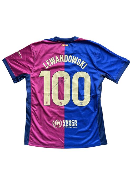 Robert Lewandowski FC Barcelona koszulka z autografem + certyfikat au.