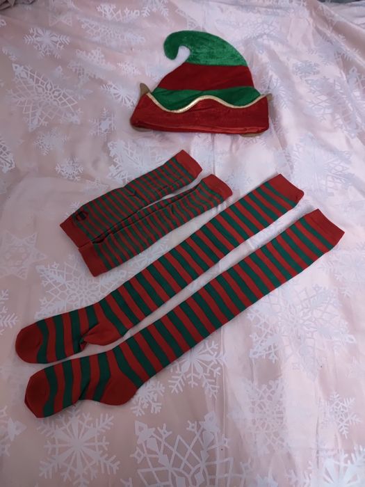 Świetny strój przebranie Mikołaj elf elfinka pomocnik  Mikołaja roz XS