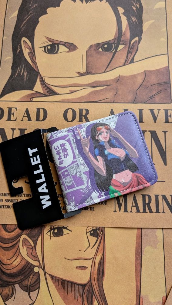 Анимешный кошелек для денег Нико Робин бумажник one piece визитница