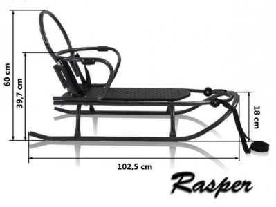 Санки сани Prampol Rasper 7в1 + подножки (Польша), в коробке!