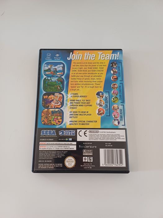 Sonic Heroes Nintendo Gamecube oryginalna angielska